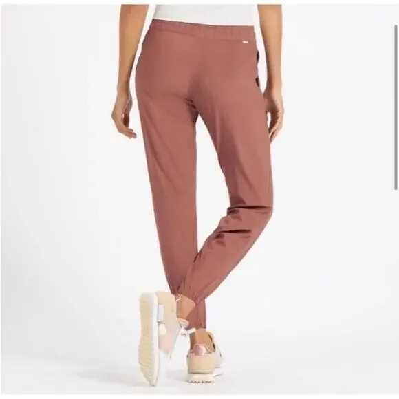 Vuori Women's Wide Leg Pants in Rust - Picture 8 of 14